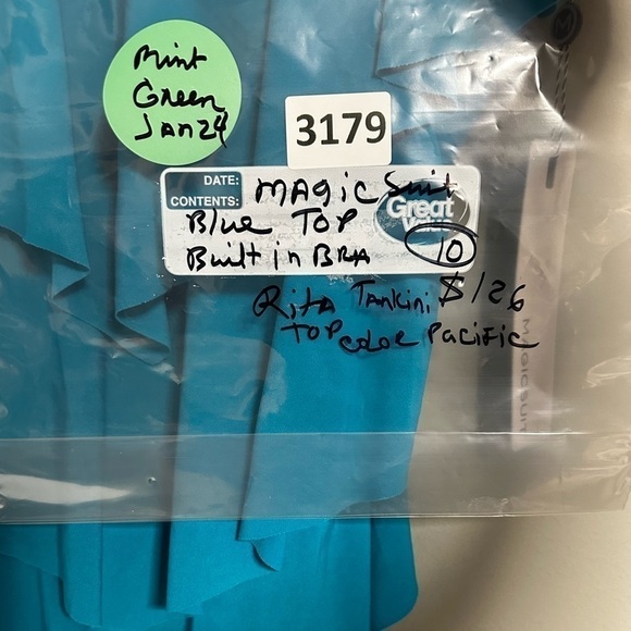 MAGICSUIT by Miriclesuit Rita Tankini Top Blue Pacific 10 Slimming Ruffles - Picture 13 of 14